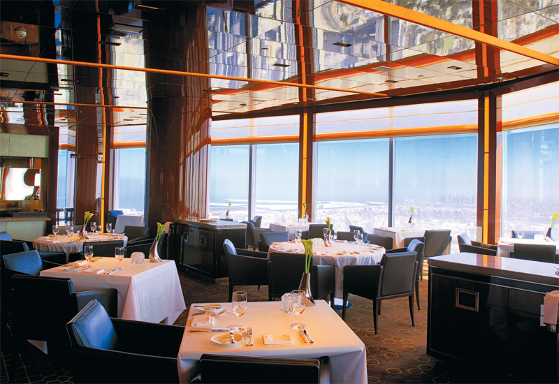 At.mosphere is located on the 122nd floor of the Burj Khalifa At.mosphere is located on the 122nd floor of the Burj Khalifa