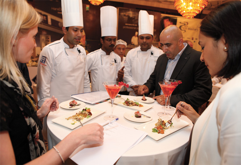 The judges had to assess the service as well as the food. The judges had to assess the service as well as the food.