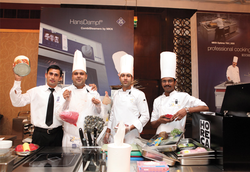 The Hilton Abu Dhabi team with their black box ingredients: Prakash Parajuli, Anoop Chandra, Vinay Kumar Vishnoi and Praveen Kumar. The Hilton Abu Dhabi team with their black box ingredients: Prakash Parajuli, Anoop Chandra, Vinay Kumar Vishnoi and Praveen Kumar.