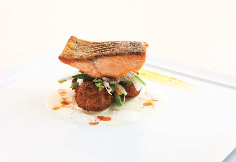 Salmon dish from Pierchic. Salmon dish from Pierchic.