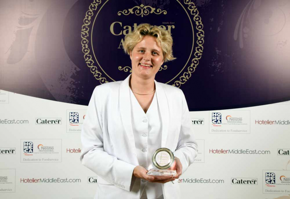 Colleague Christiane Trilck collected the award on Hoyle's behalf Colleague Christiane Trilck collected the award on Hoyle's behalf
