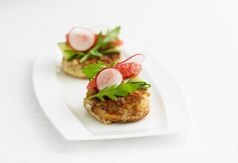 Cornish crab cake, now available at Fairmont Bab Al Bahr. Cornish crab cake, now available at Fairmont Bab Al Bahr.