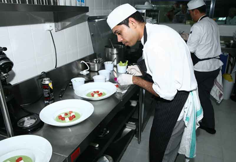 The Emirates Towers team plates up. The Emirates Towers team plates up.