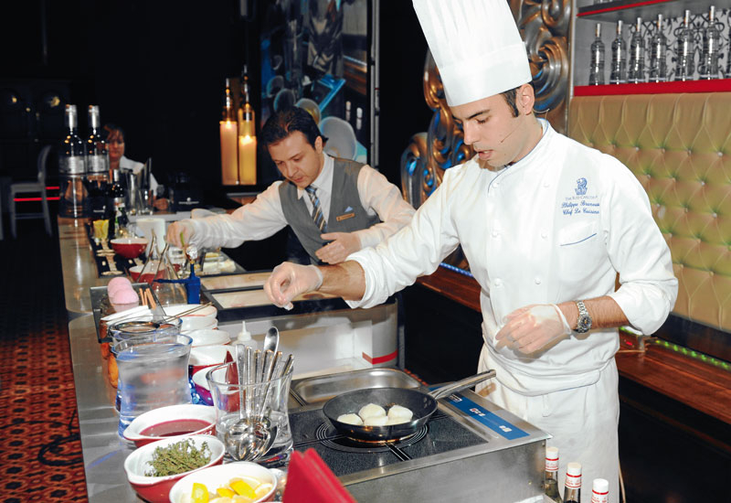 Ritz-Carlton DIFC's chef Philippe Bruneau and bartender Alessandro Bianchini began their outstanding performance doing their regular roles Ritz-Carlton DIFC's chef Philippe Bruneau and bartender Alessandro Bianchini began their outstanding performance doing their regular roles