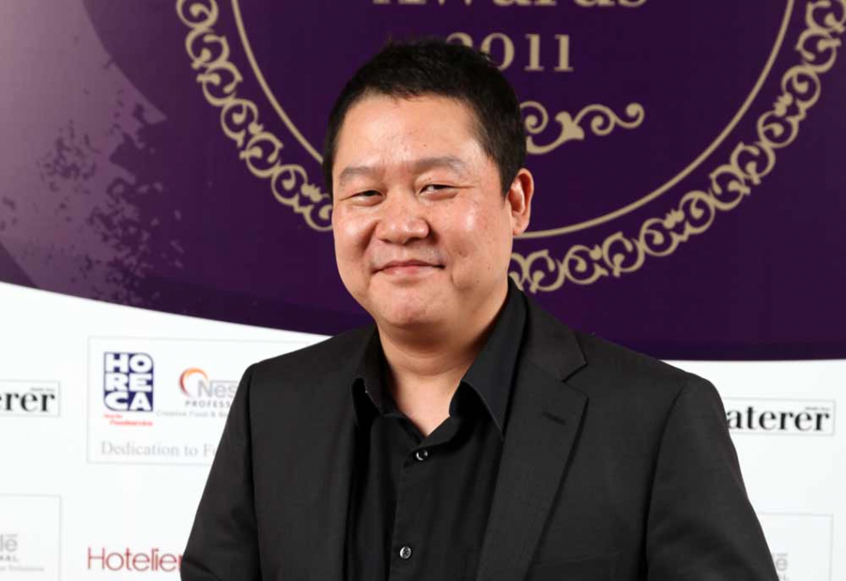Hugh Sato Gardiner upon receiving his award Hugh Sato Gardiner upon receiving his award