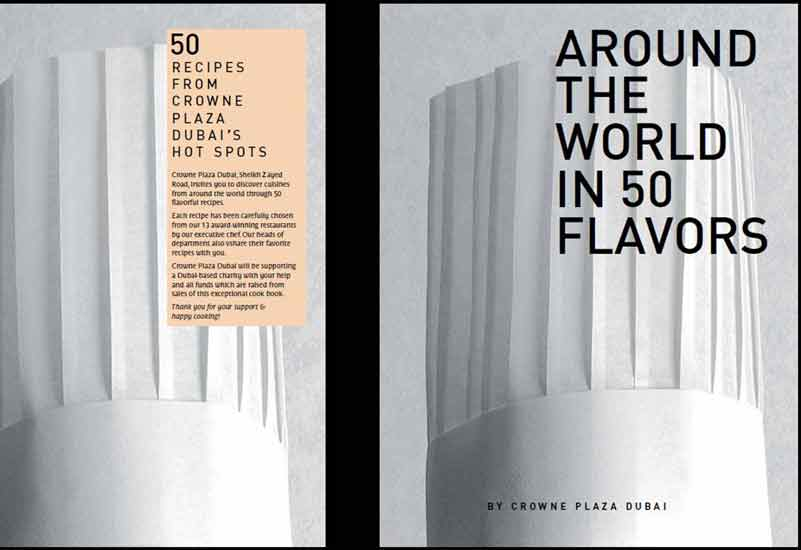 The cover of the new charity recipe book from Crowne Plaza. The cover of the new charity recipe book from Crowne Plaza.