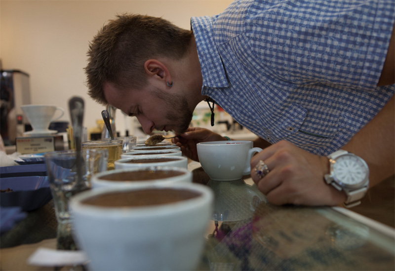 Coffee Planet's Ancis Romanovskis. Coffee Planet's Ancis Romanovskis.