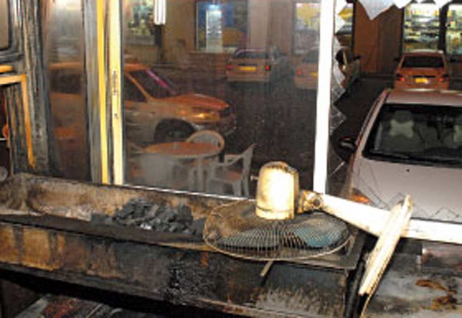 The burnt restaurant, located opposite Ruwi Plaza. Picture copyright: Times of Oman The burnt restaurant, located opposite Ruwi Plaza. Picture copyright: Times of Oman