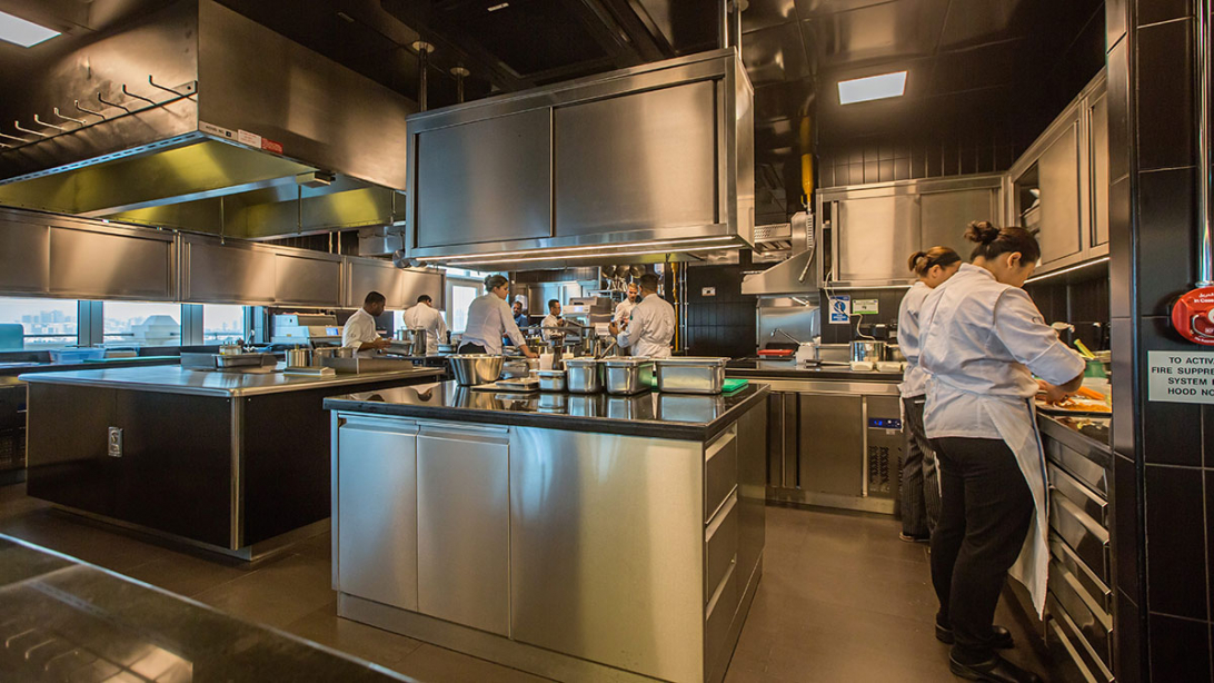 Spacious: A large kitchen means the chefs have plenty of room to manoeuvre. Spacious: A large kitchen means the chefs have plenty of room to manoeuvre.
