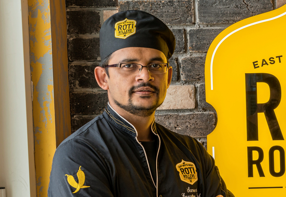 Sameer, head chef at Roti Rollers Sameer, head chef at Roti Rollers