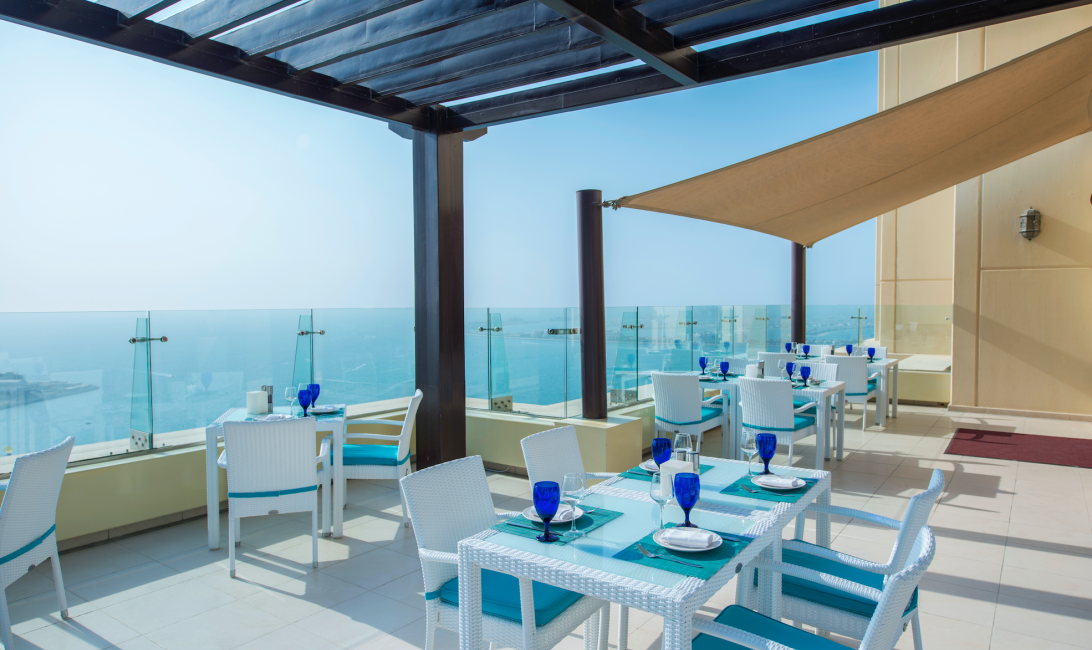 Revamped Food Menu Launches At Pure Sky Lounge Restaurants New Menu Pure Sky Lounge Hilton Dubai The Walk Caterer Middle East Blue lounge square menu theme is a bar menu model, designed especially for luxurious restaurants. pure sky lounge hilton dubai the walk